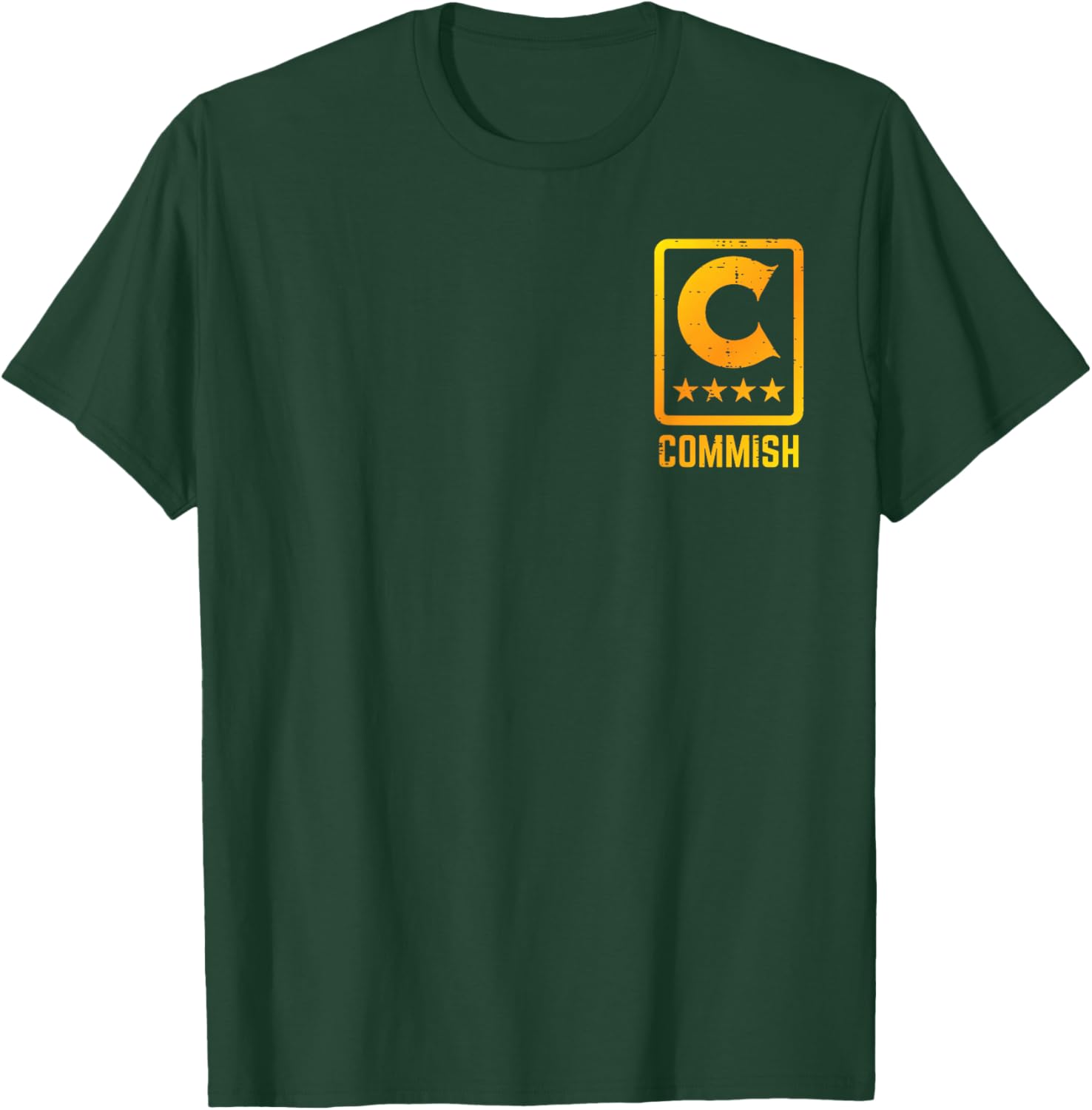 Commish Pocket Area Commissioner Funny Fantasy Football Men T-Shirt - T-Shirt | Forest