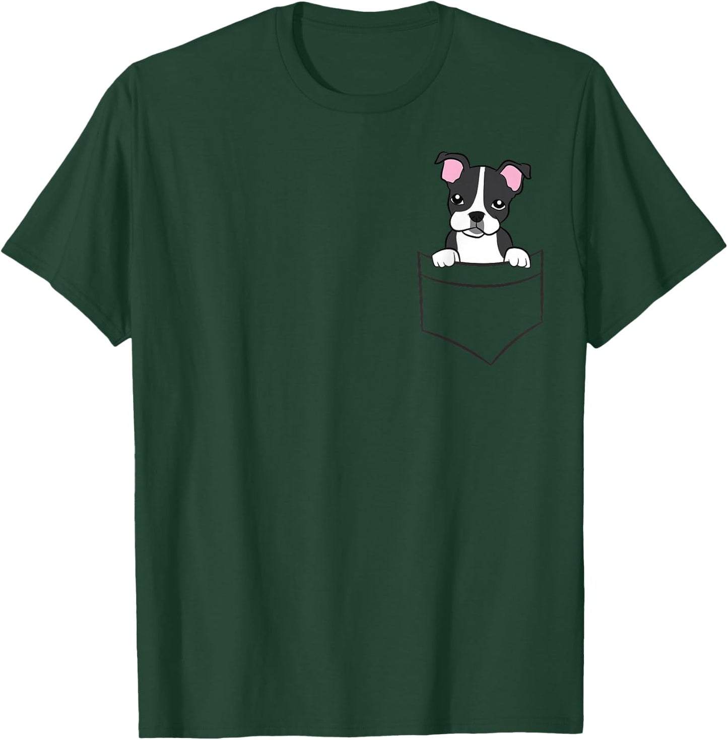 Boston Terrier in The Bag Cute Bag Boston Terrier T-Shirt - T-Shirt | Forest