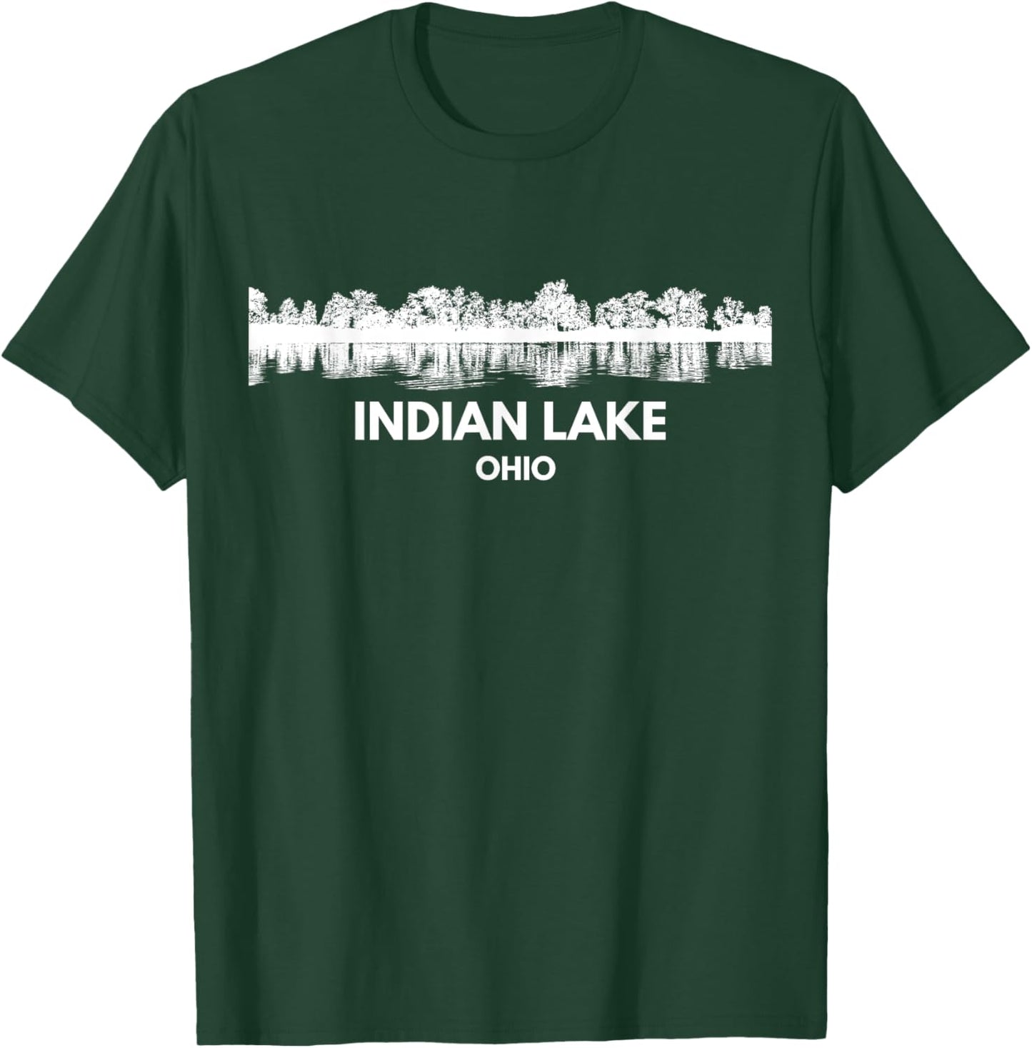 INDIAN Lake OHIO Trip Funny Summer Fishing Camping Crew 2025 Men Women Kids T-Shirt - T-Shirt | Forest
