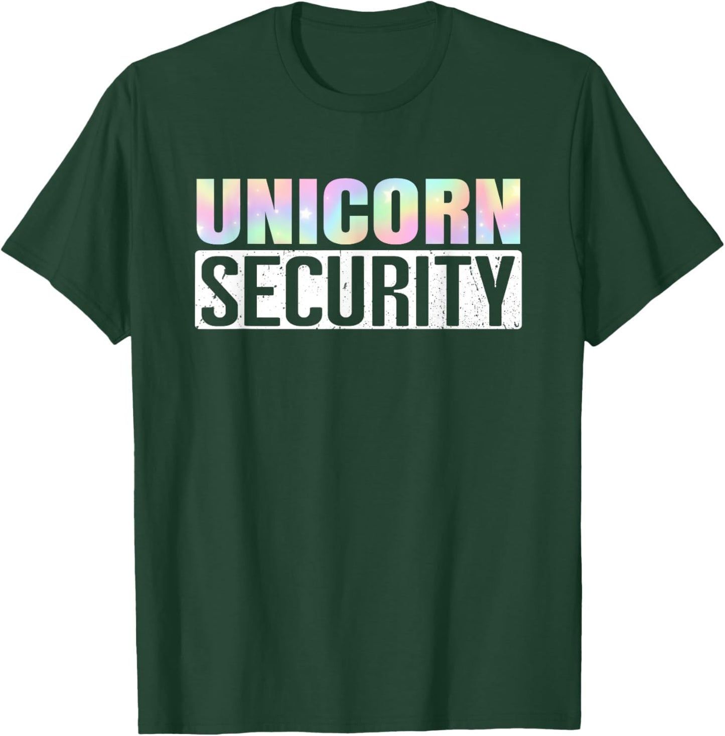 Halloween Mom Dad Daughter Adult Costume Unicorn Security T-Shirt - T-Shirt | Forest