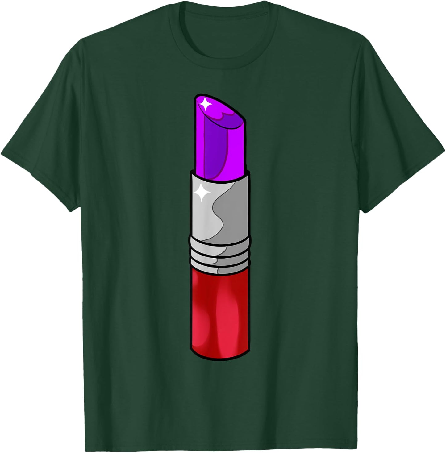 Vintage 70s Retro Purple Lipstick T-Shirt - T-Shirt | Forest