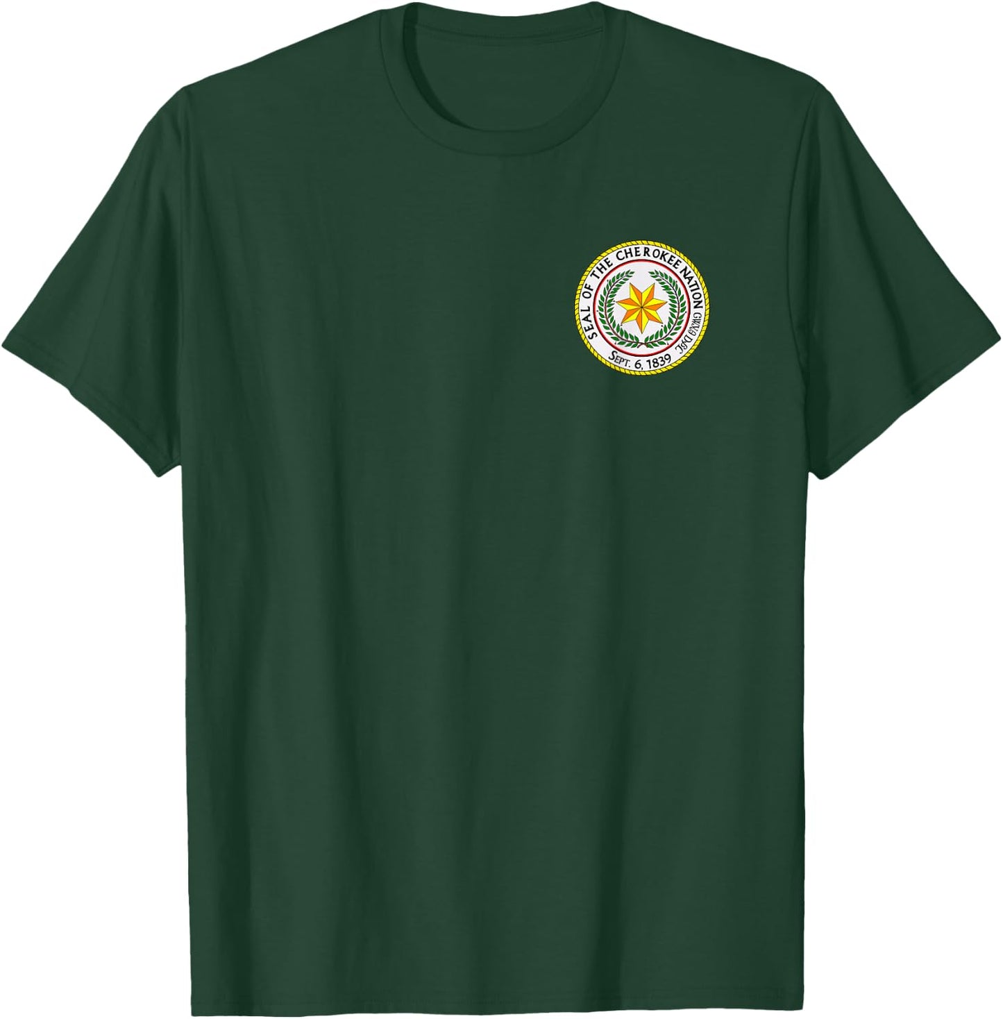 Double Sided Seal of The Cherokee Nation Native American T-Shirt - T-Shirt | Forest