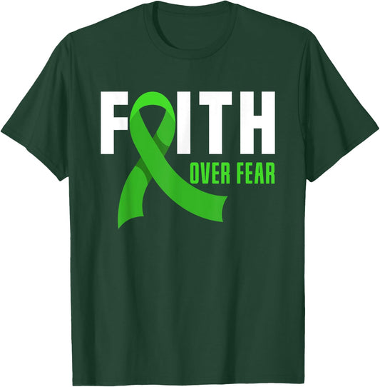 Faith God Fear Traumatic Brain Injury Awareness TBI Warrior T-Shirt - T-Shirt | Forest