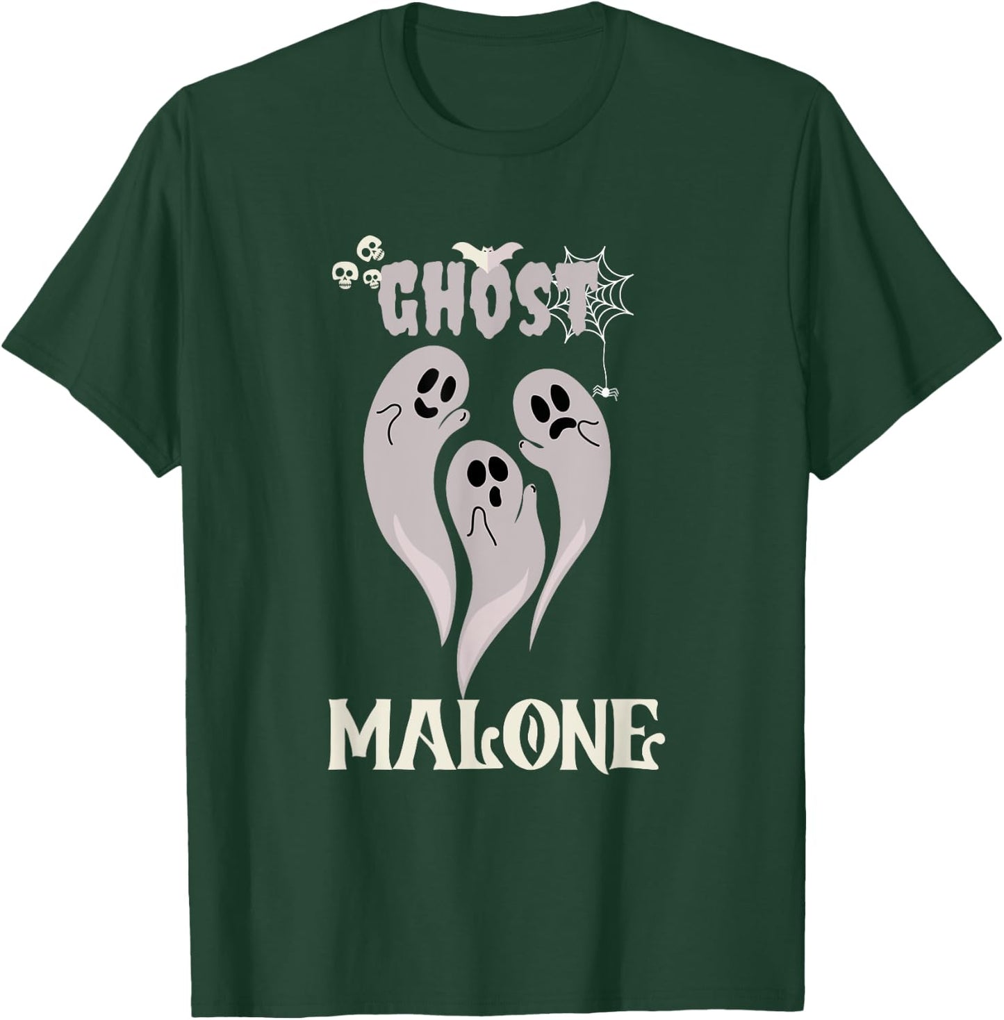 Funny Halloween Spooky Season Fall Season Cute Ghost Malone T-Shirt - T-Shirt | Forest