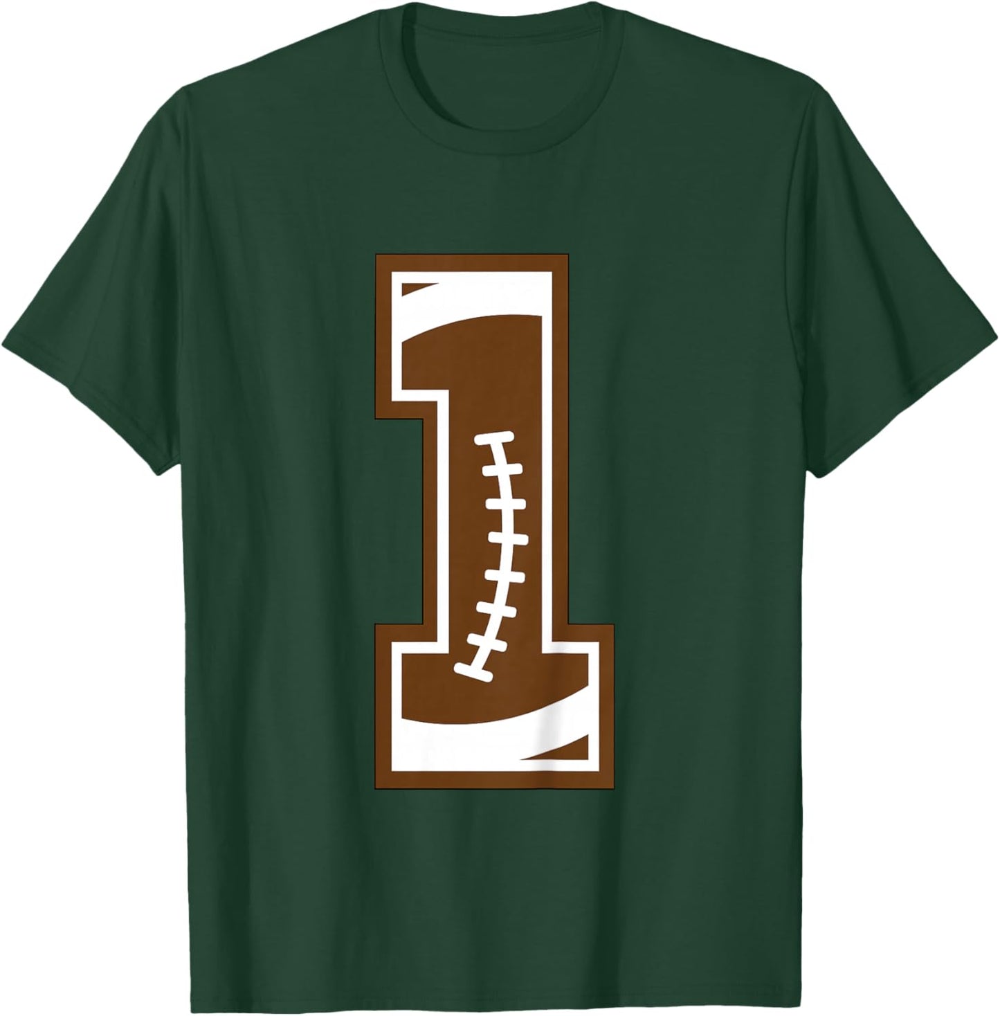 Kids 1st Birthday Party Football Boy One Year Old Football Player T-Shirt - T-Shirt | Forest