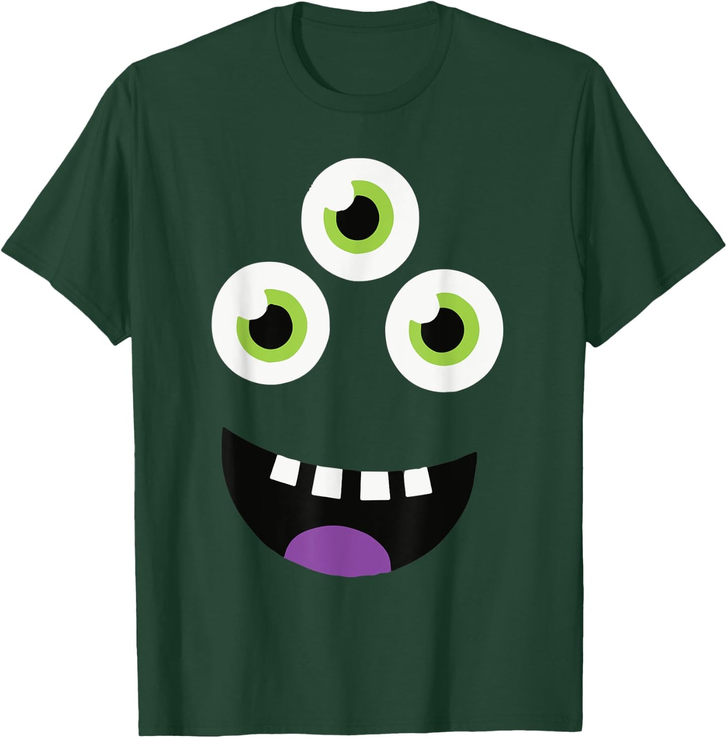 Cute Monster Face Halloween Group Costume Gift T-Shirt - T-Shirt | Forest