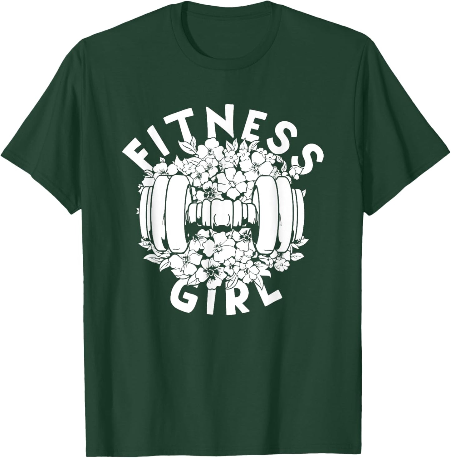 Workout Gym Training - Exercise Fitness Girl T-Shirt - T-Shirt | Forest
