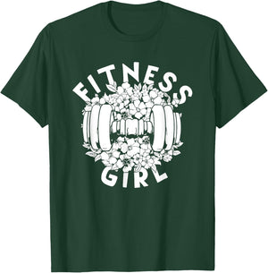 Workout Gym Training - Exercise Fitness Girl T-Shirt - T-Shirt | Forest