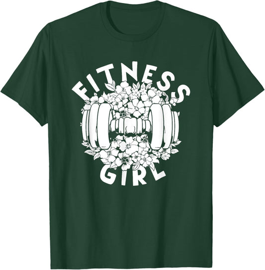 Workout Gym Training - Exercise Fitness Girl T-Shirt - T-Shirt | Forest