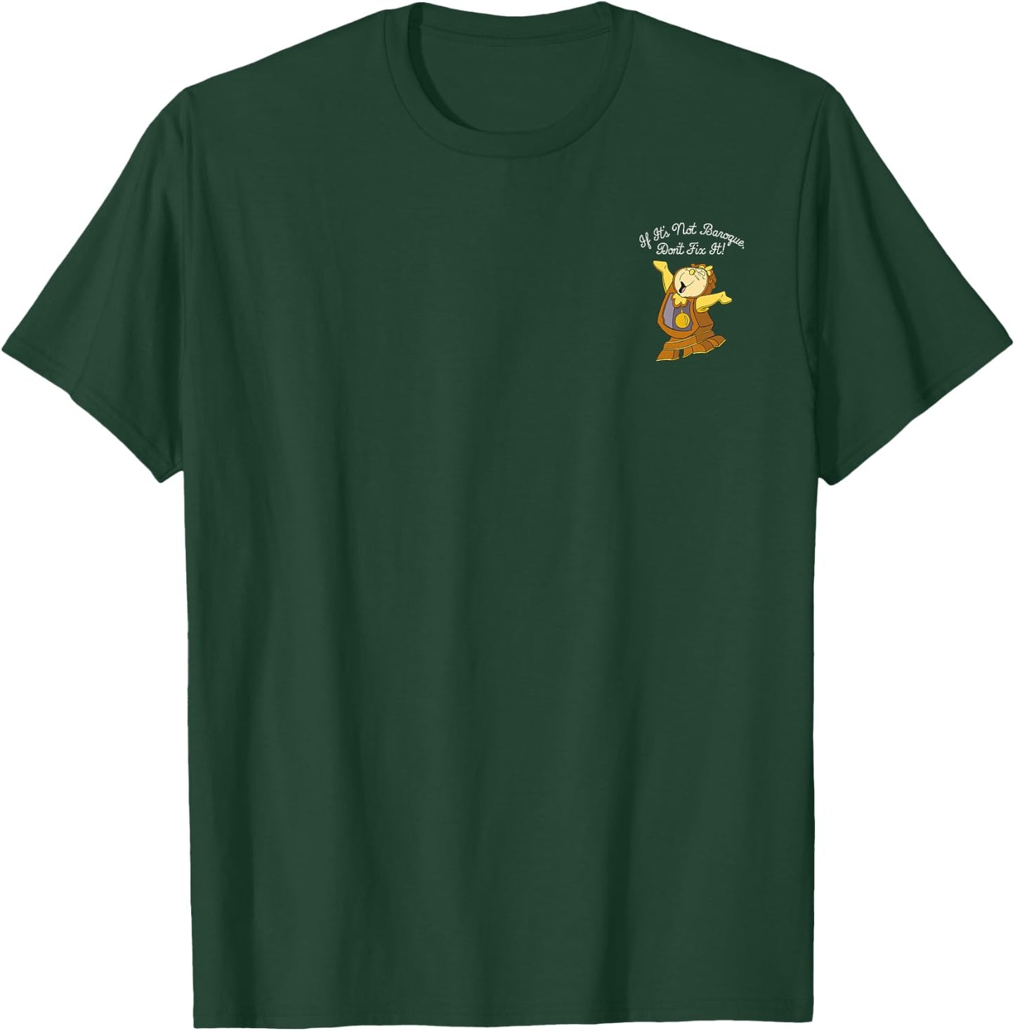 Disney Beauty & The Beast Cogsworth If It's Not Baroque T-Shirt - T-Shirt | Forest