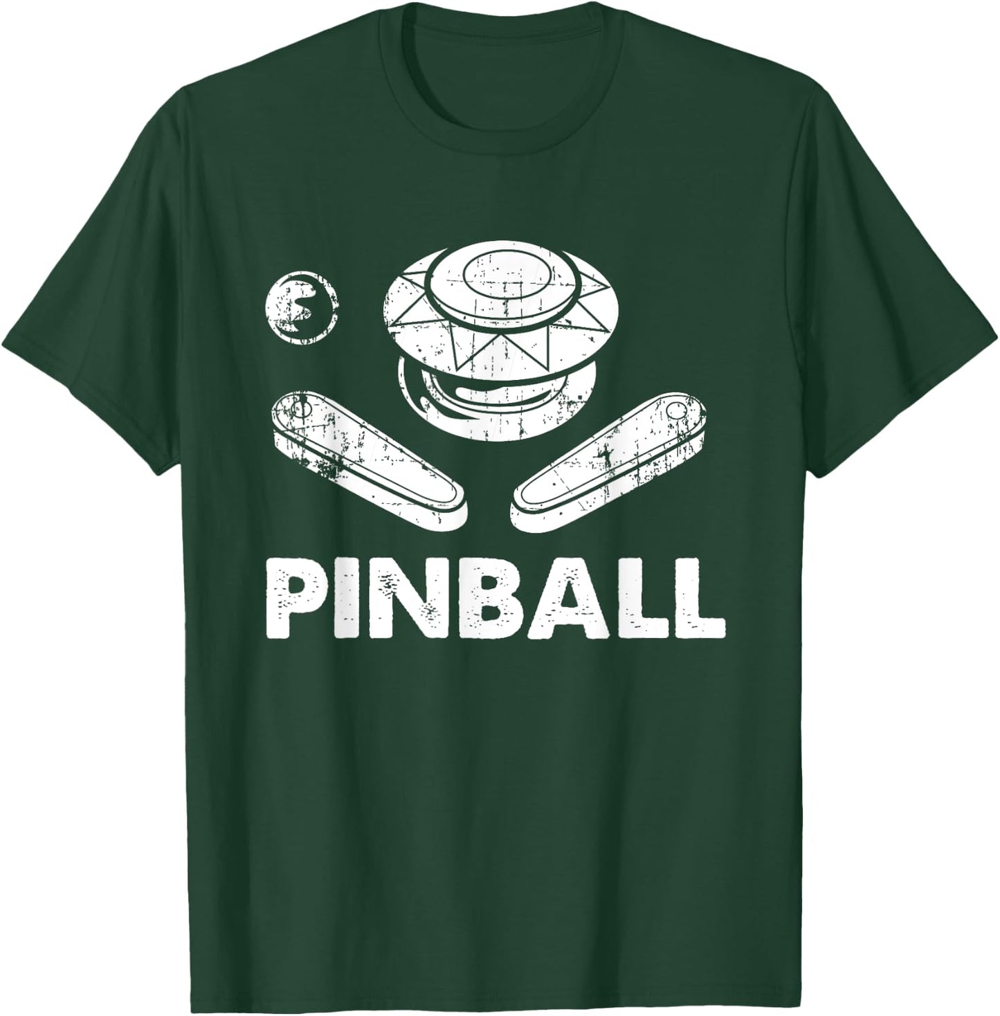 Vintage Pinball Funny Pinballer Machine Flipping Ball Lovers T-Shirt - T-Shirt | Forest