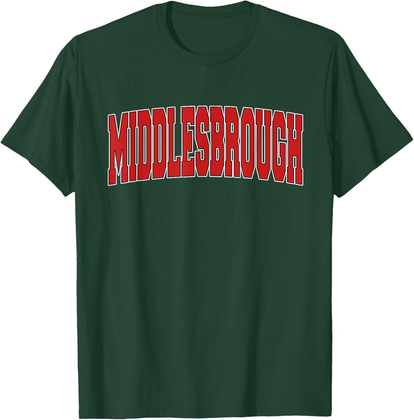 MIDDLESBROUGH Varsity Style Vintage Retro UK Sports T-Shirt - T-Shirt | Forest