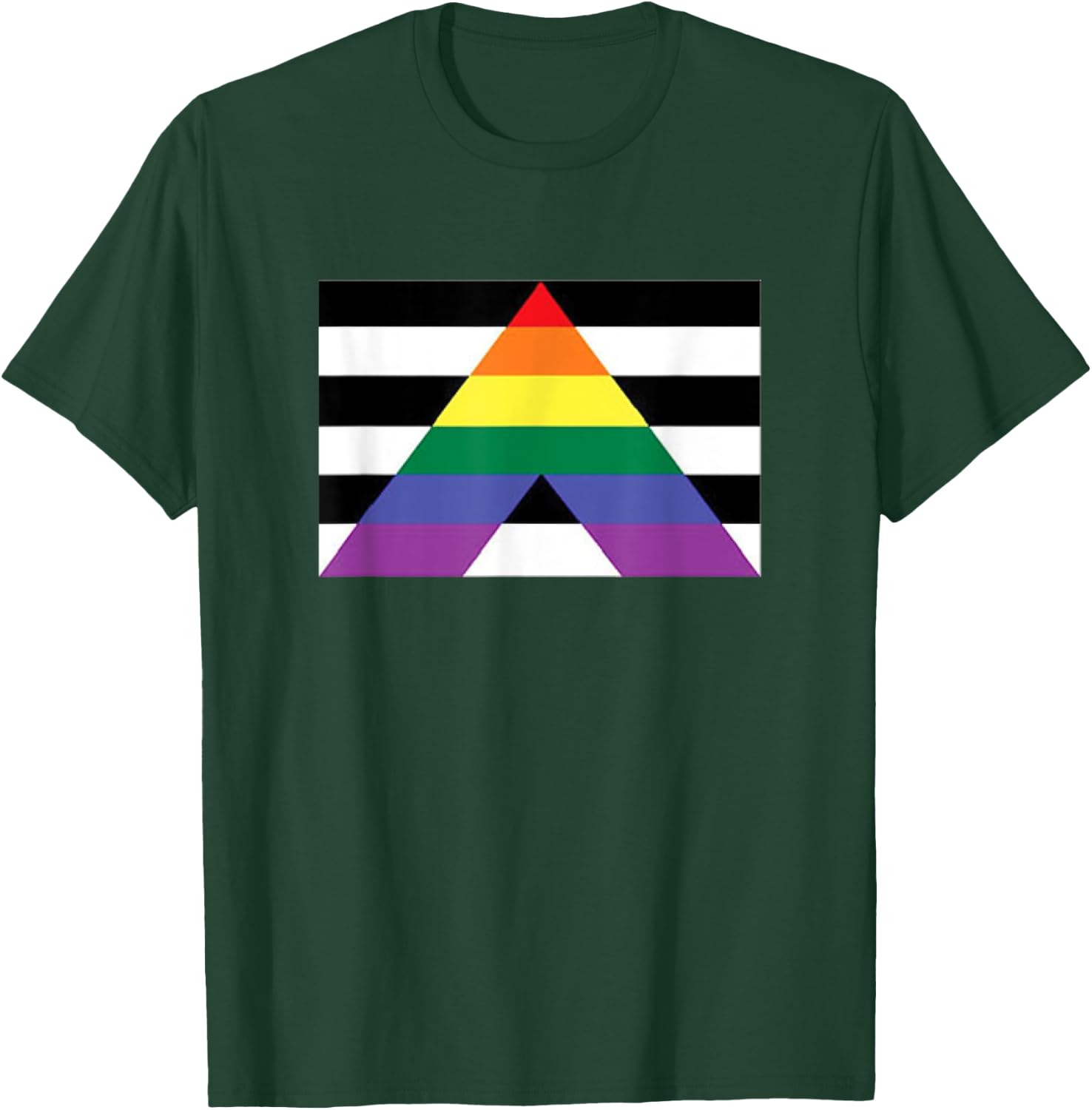 Pride Flag Shirt - Straight Ally Pride Flag T-Shirt - T-Shirt | Forest