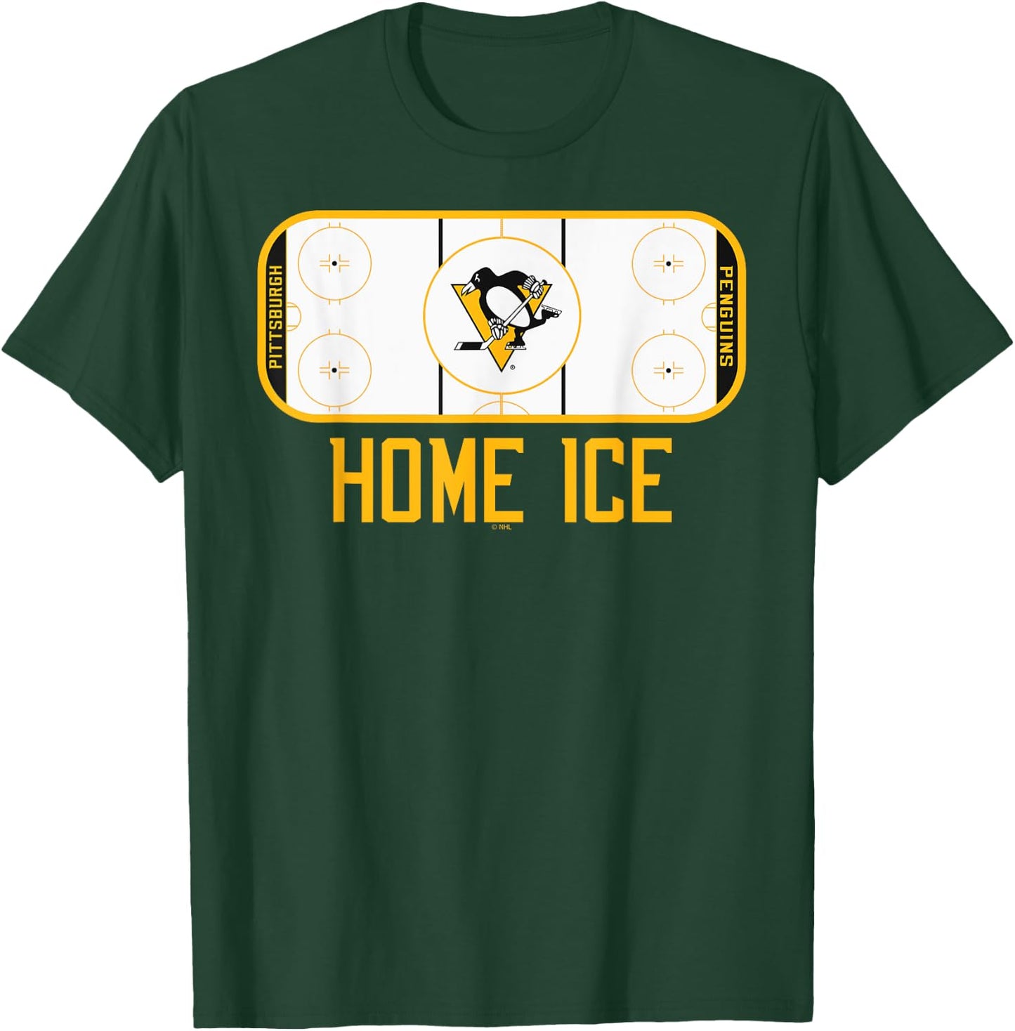 Pittsburgh Penguins Home Ice Dark Heather T-Shirt - T-Shirt | Forest
