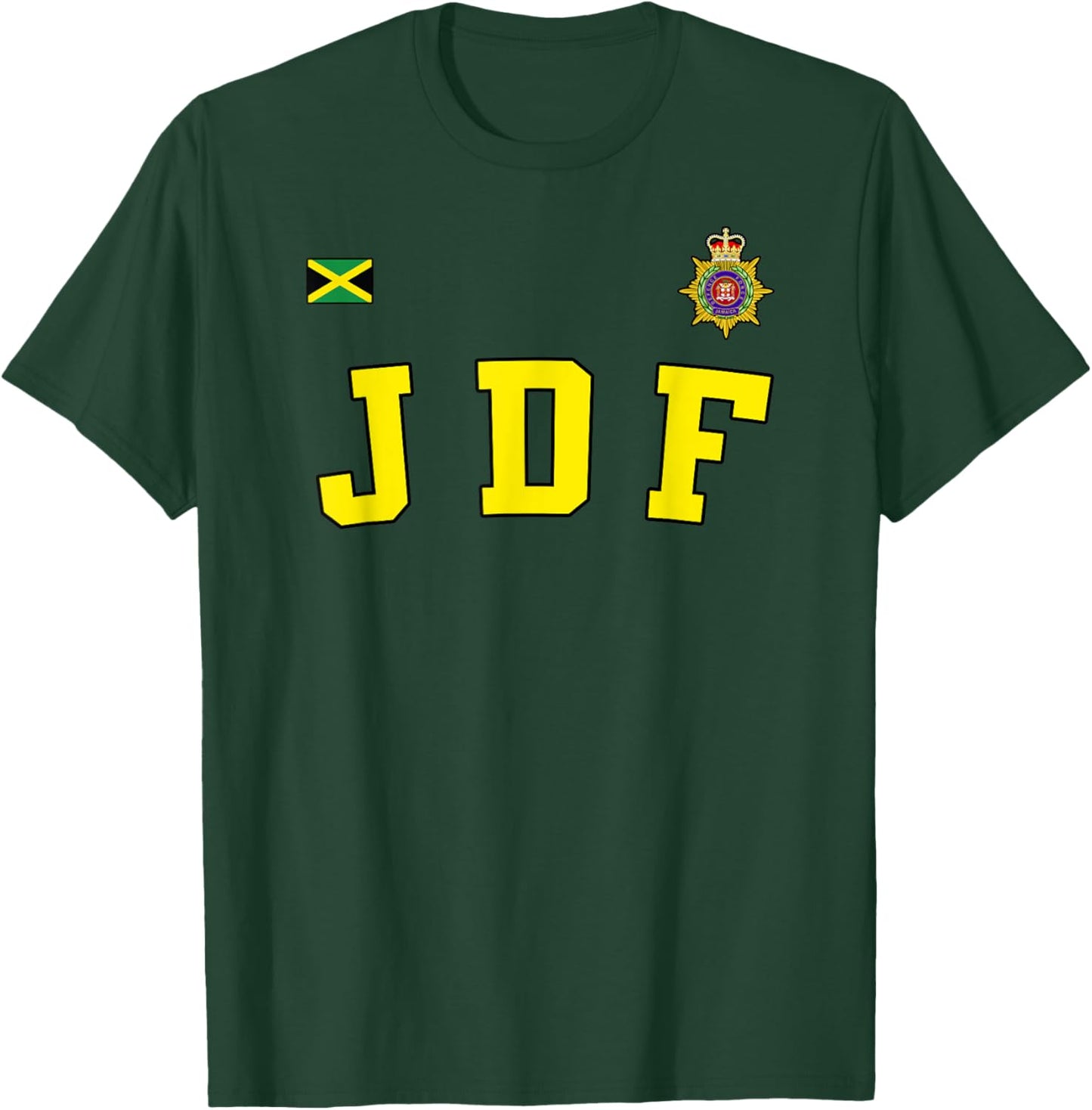 JDF Jamaica Defense Force Jamaican Army Uniform Military T-Shirt - T-Shirt | Forest