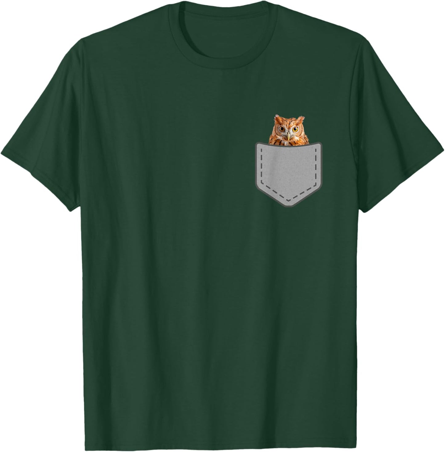Funny Eastern Screech Owl In Your Pocket Animal T-Shirt - T-Shirt | Forest