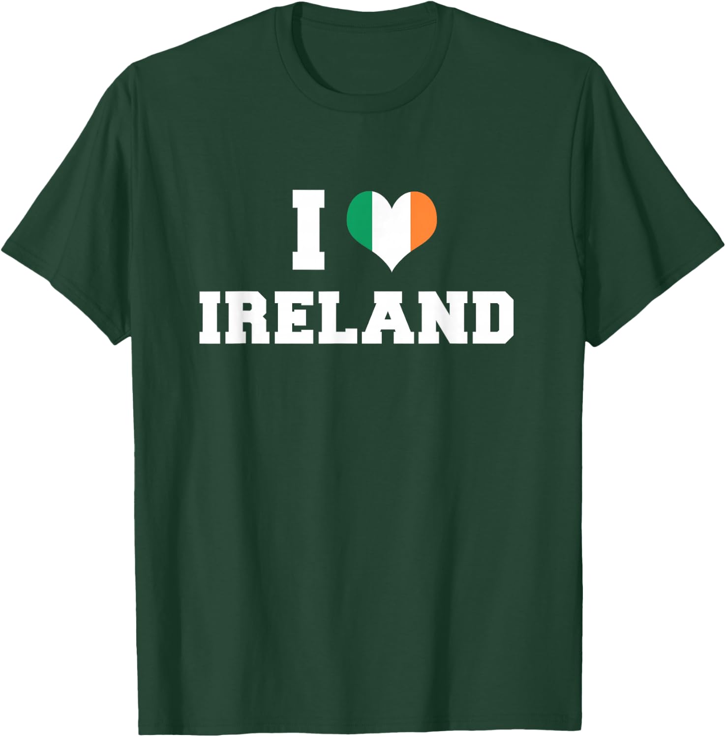 Ireland Patriotic Shirt I Love Ireland Republic Heart Flag T-Shirt - T-Shirt | Forest
