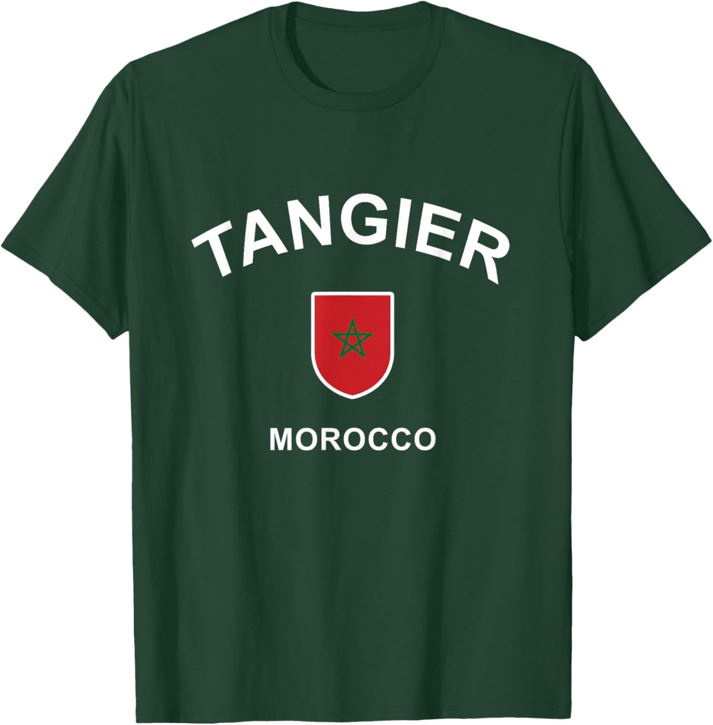 Tangier Morocco Vacation - Moroccan Flag Tangier T-Shirt - T-Shirt | Forest