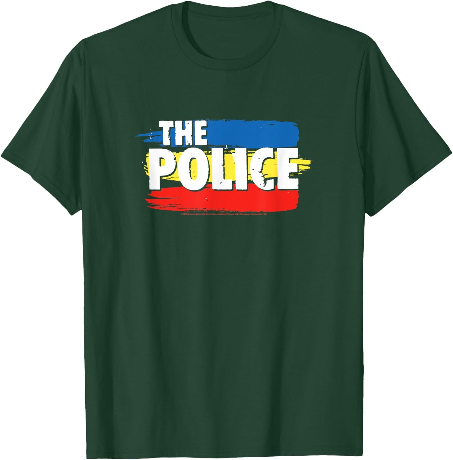 The Police Three Stripes Logo T-Shirt - T-Shirt | Forest