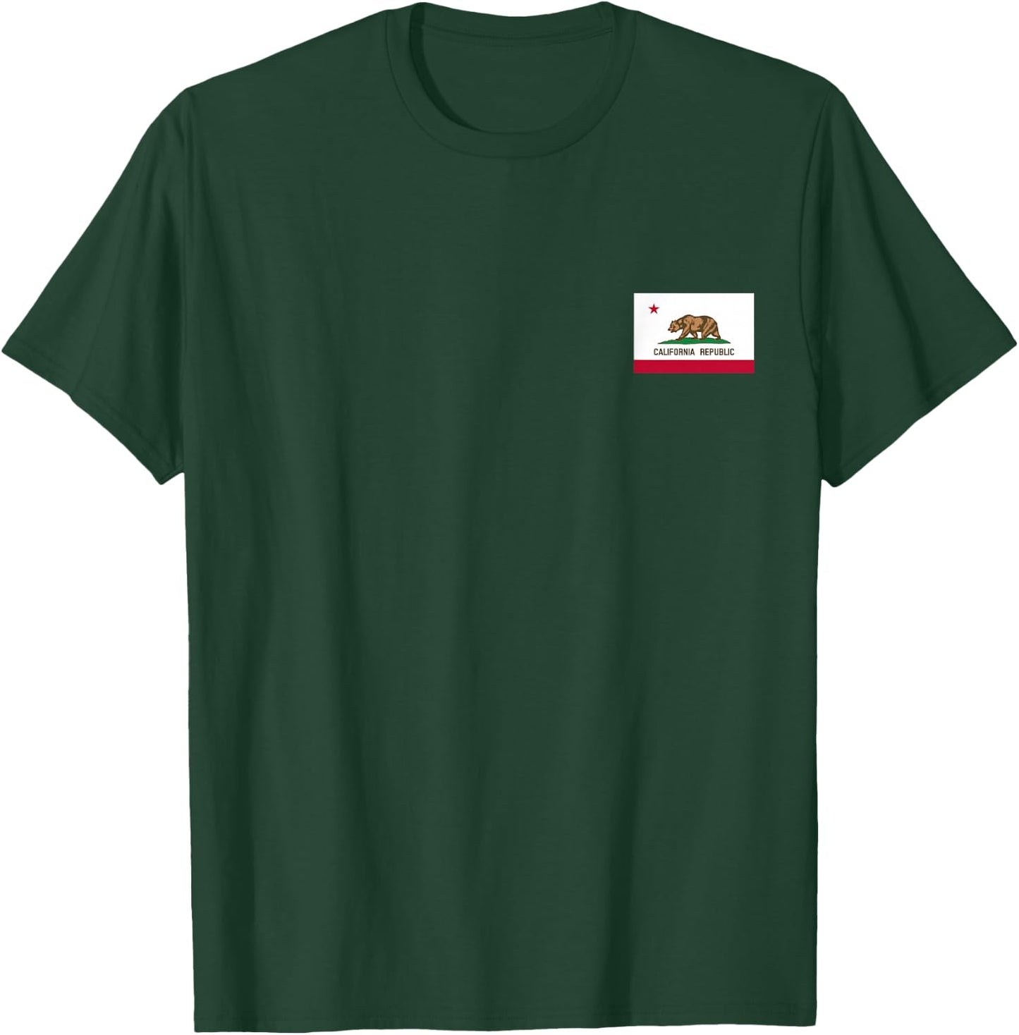 California Republic State Flag Cool USA CA Flags Men Women T-Shirt - T-Shirt | Forest
