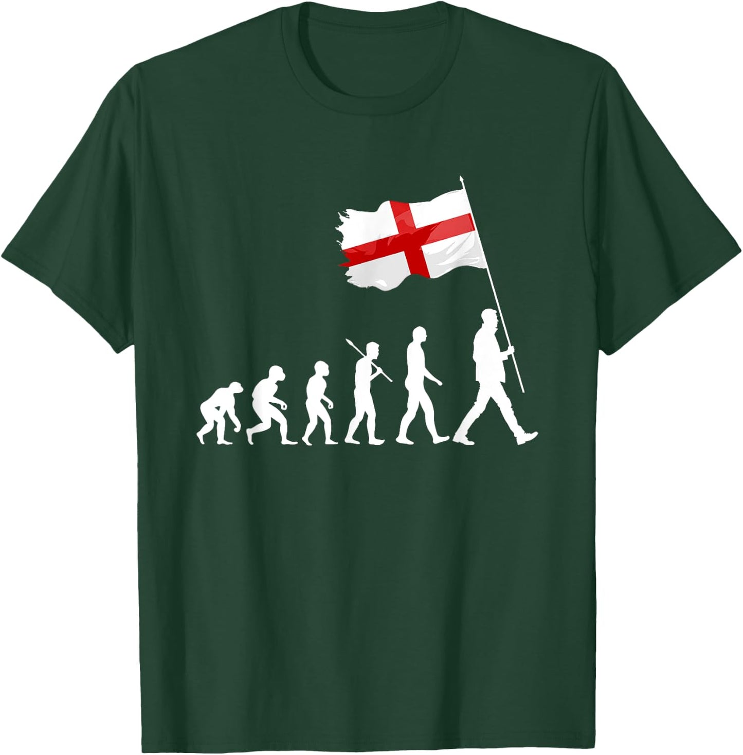 Evolution England Flag English Saint George's Day Patriotic T-Shirt - T-Shirt | Forest