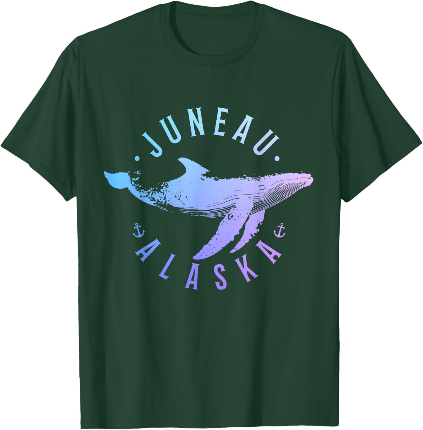 Juneau Alaska Souvenir Whale Ocean Nautical T-Shirt - T-Shirt | Forest
