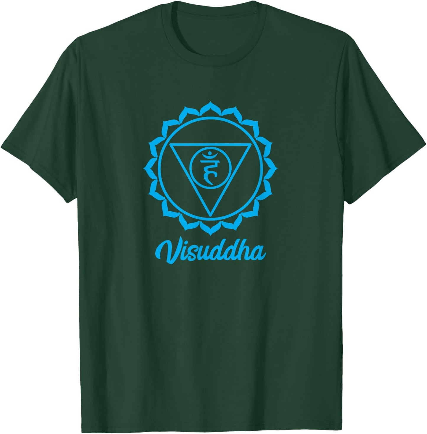 Neck Chakra Symbol Blue Visuddha Yogi Yoga T-Shirt - T-Shirt | Forest