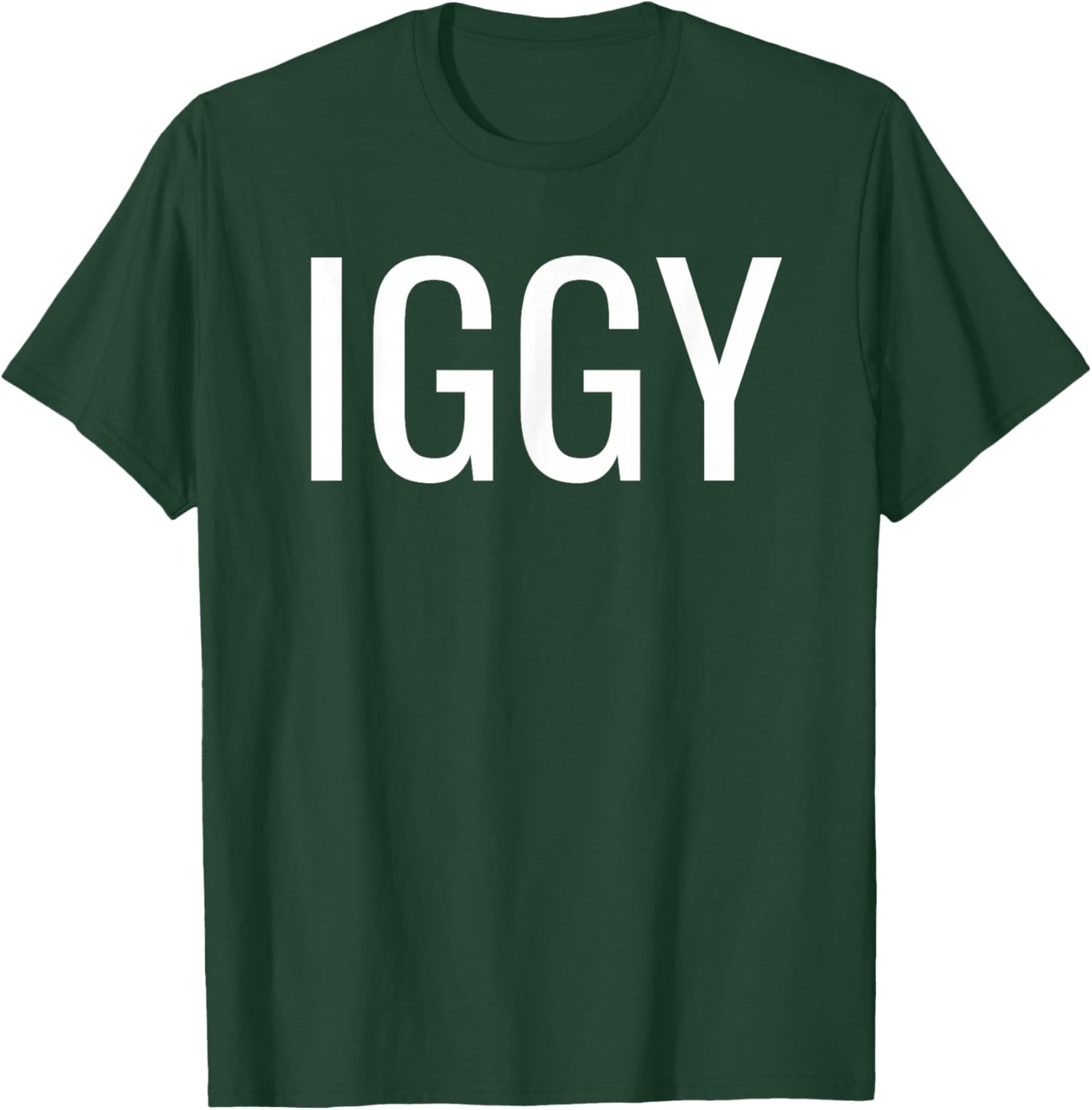 Iggy -Adults Kids Black Modern Classic Vacation Graphic Short Sleeve S M L XL T-Shirt - T-Shirt | Forest