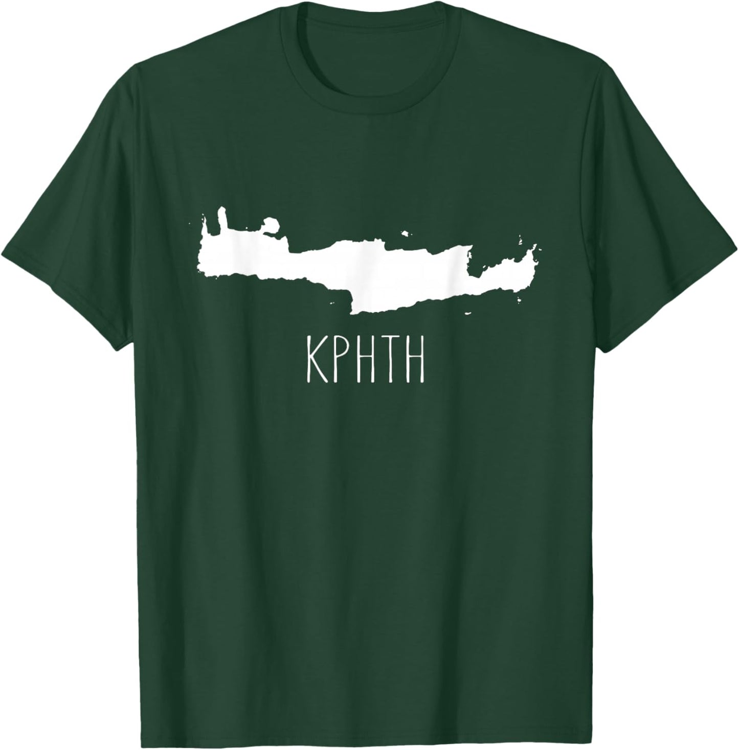 Karte von Kreta, Griechenland und "Kreta" auf Griechisch T-Shirt - T-Shirt | Forest