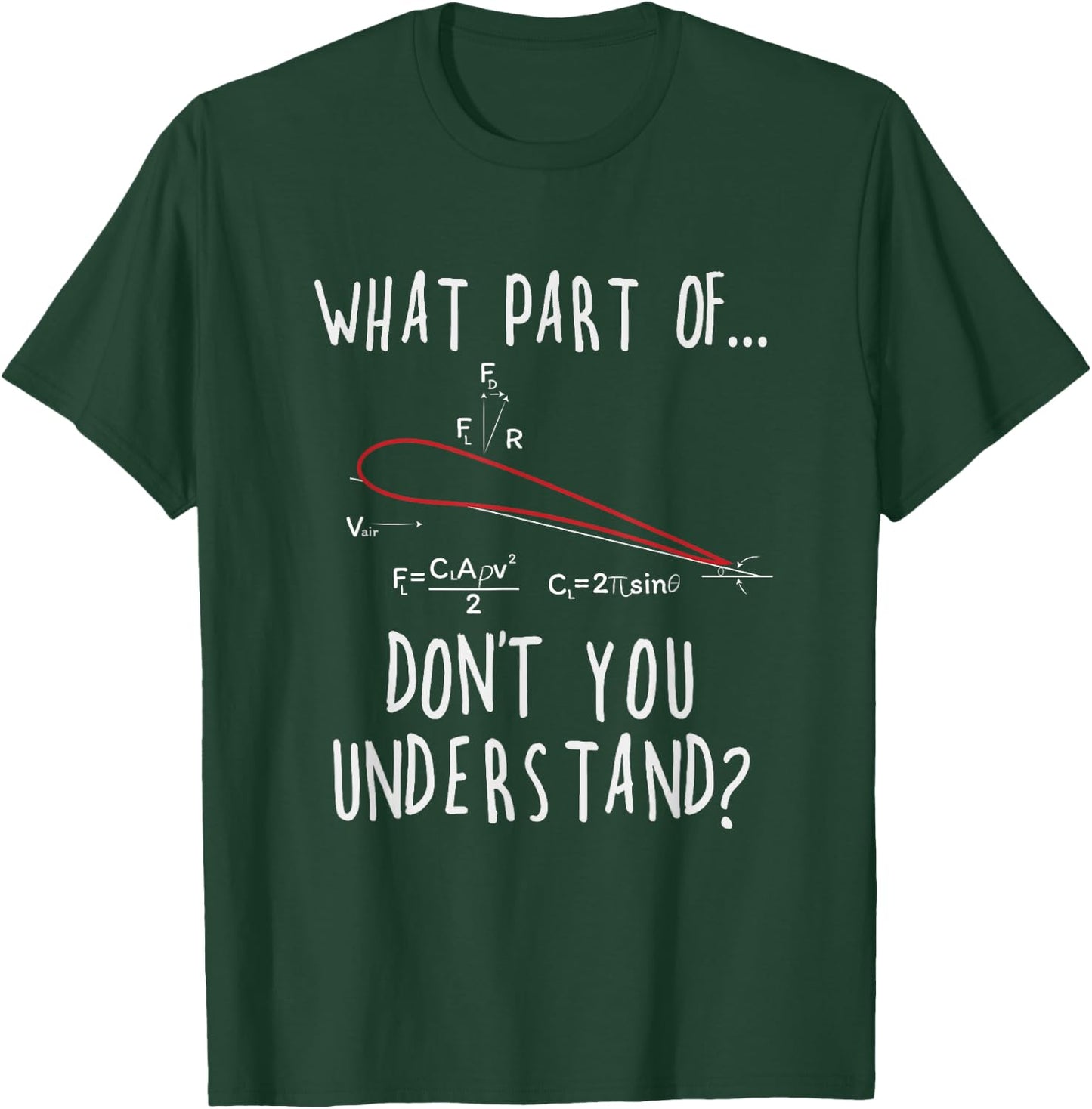 What part of lift don't you understand? Aircraft Aviation T-Shirt - T-Shirt | Forest