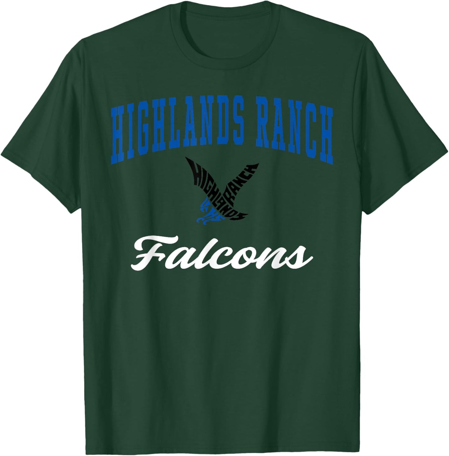 Highlands Ranch High School Falcons C3 T-Shirt - T-Shirt | Forest