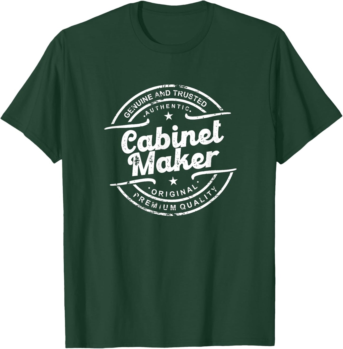 Best Cabinet Maker vintage stamp retro distressed aesthetic T-Shirt - T-Shirt | Forest