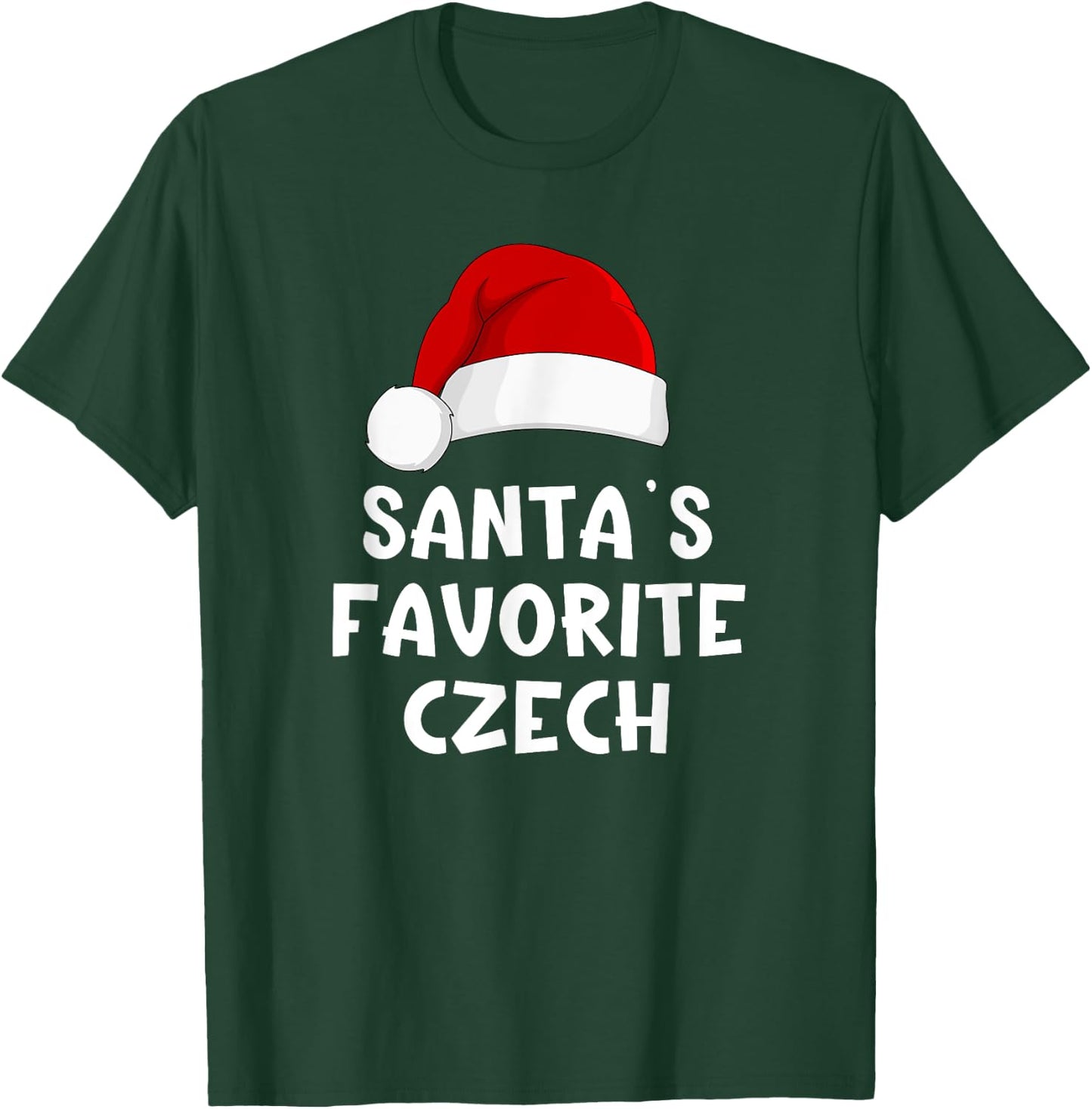 Christmas Santa's Favorite Czech Funny Xmas Pajama Republic T-Shirt - T-Shirt | Forest