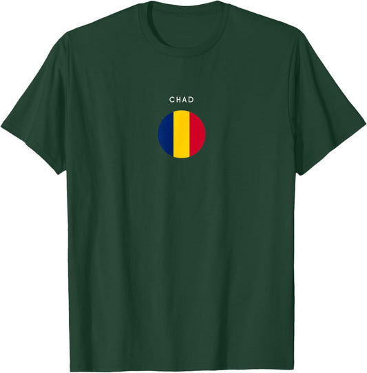 Chad Flag - Minimalist Souvenir World Travel Lover T-Shirt - T-Shirt | Forest