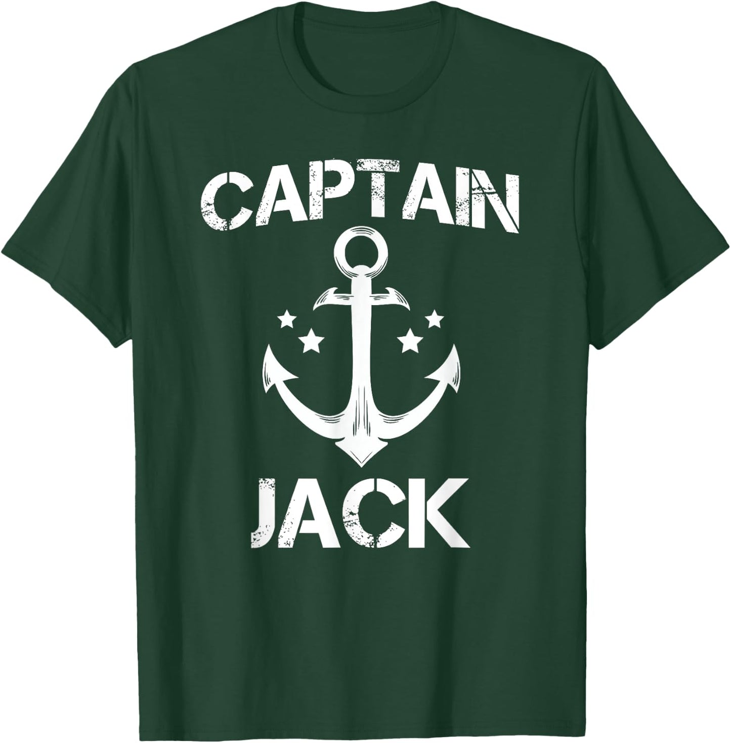 CAPTAIN JACK Funny Birthday Personalized Name Boat Gift T-Shirt - T-Shirt | Forest