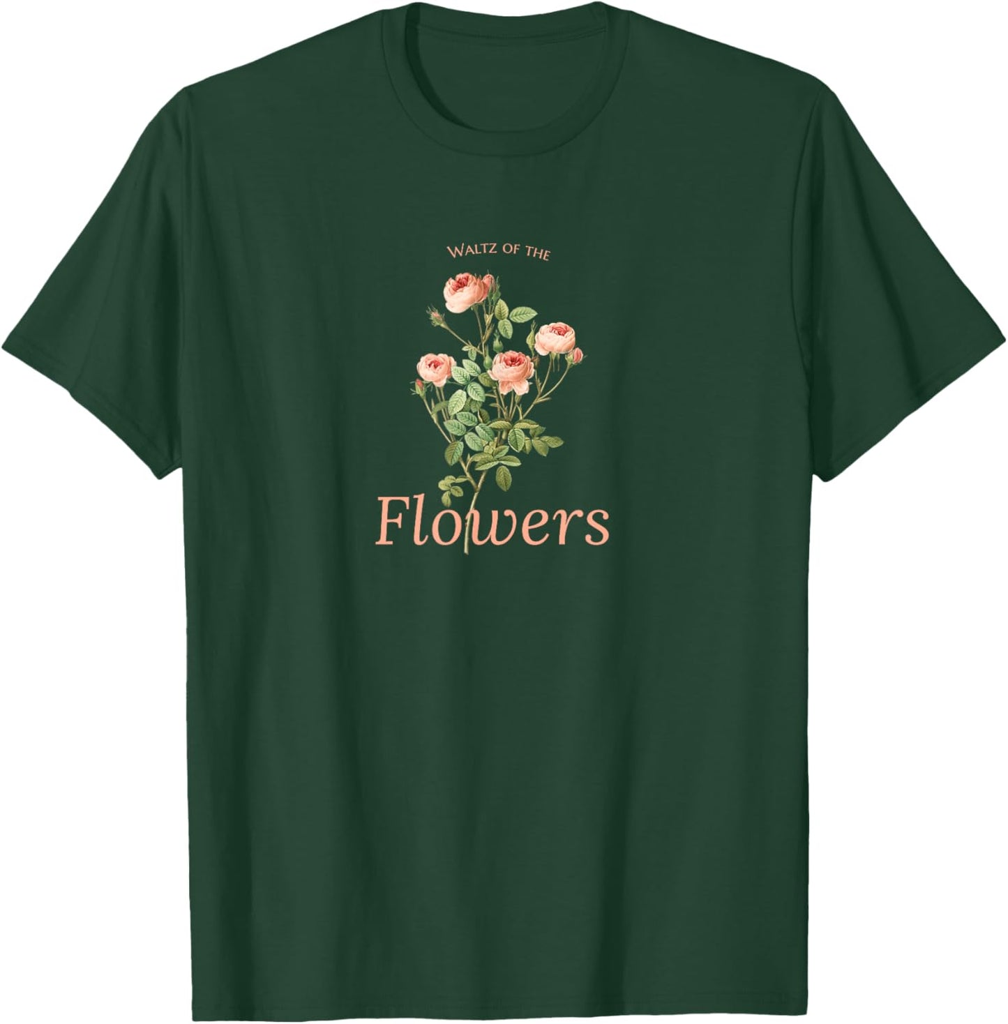 Nutcracker Christmas Waltz of the Flowers Ballerina Graphic T-Shirt - T-Shirt | Forest