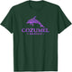 Retro Cozumel Mexico Souvenir Colorful Dolphin Girls T-Shirt - T-Shirt | Forest