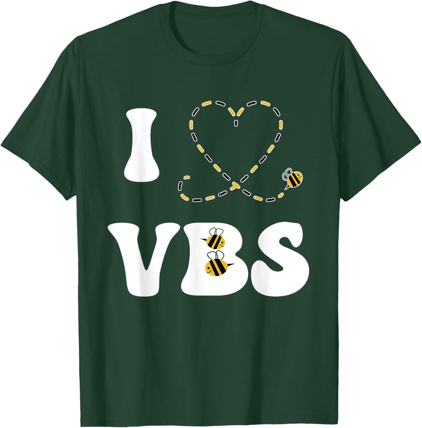 I Love VBS 2025 Vacation Bible School Bumble Bee VBS Team T-Shirt - T-Shirt | Forest