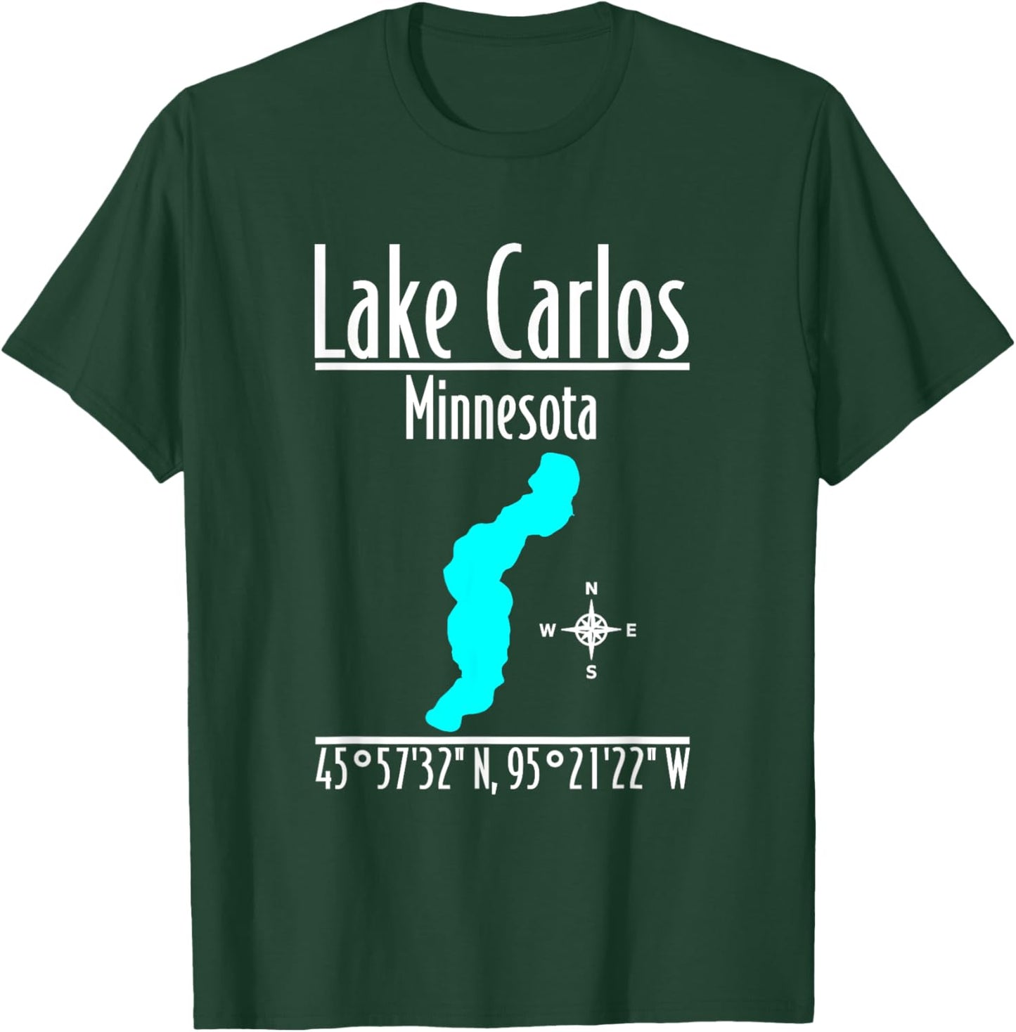 Modern Lake Carlos - Minnesota T-Shirt - T-Shirt | Forest