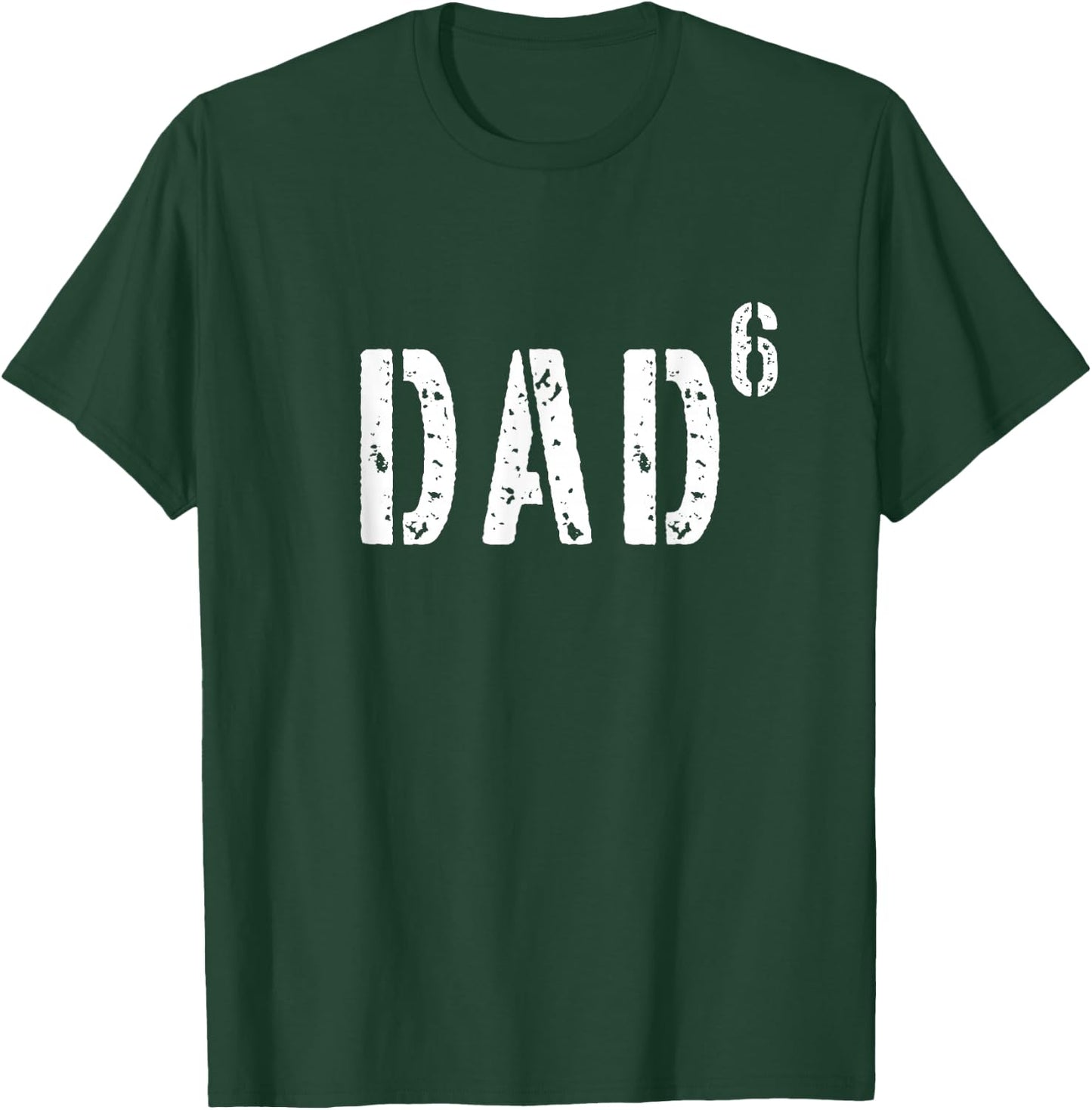Military Style Dad6 6th Power Dad of 6 Kids Fathers Day T-Shirt - T-Shirt | Forest