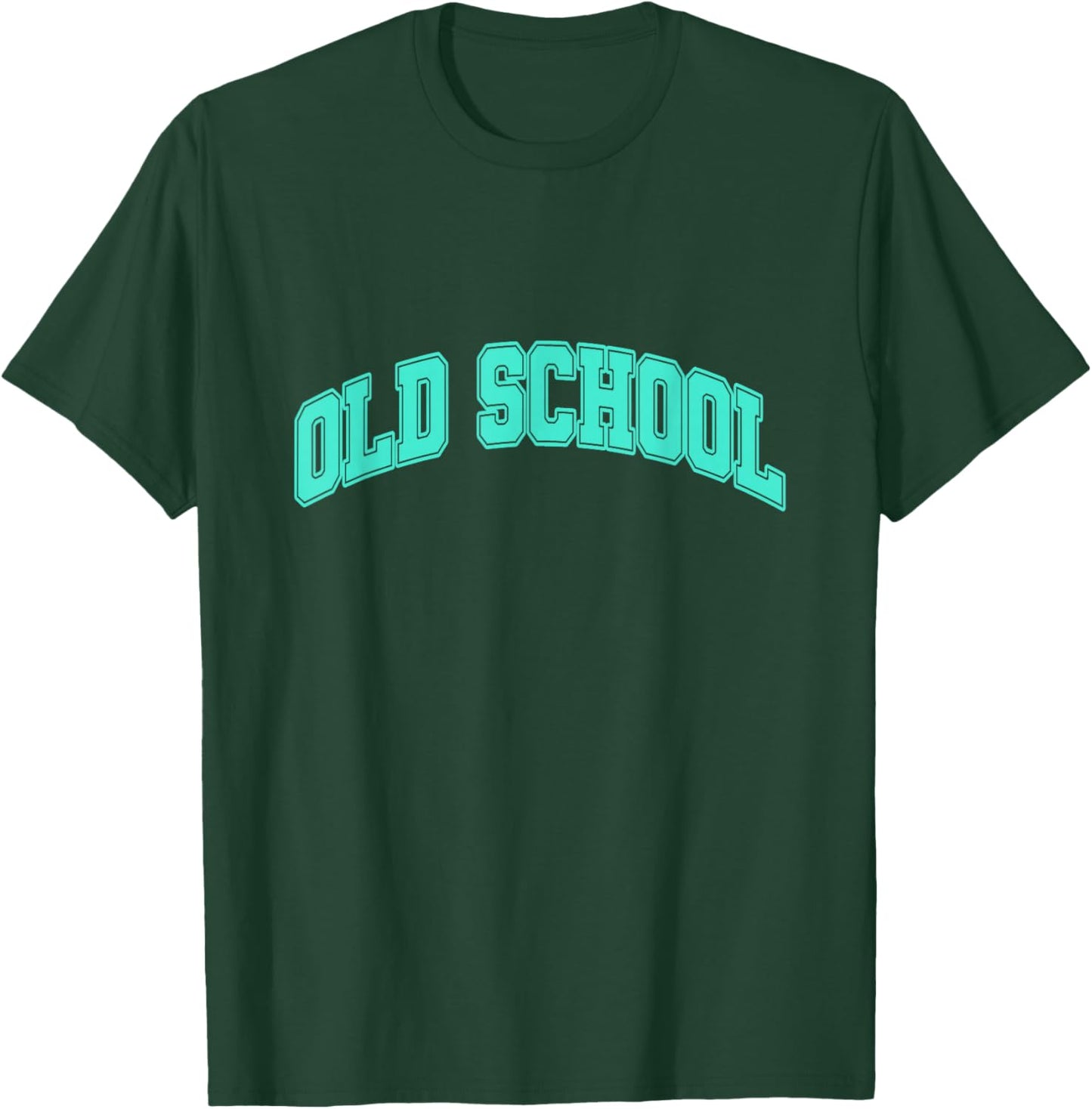 Teal Aqua Old School Teal Aqua Graphic T-Shirt - T-Shirt | Forest