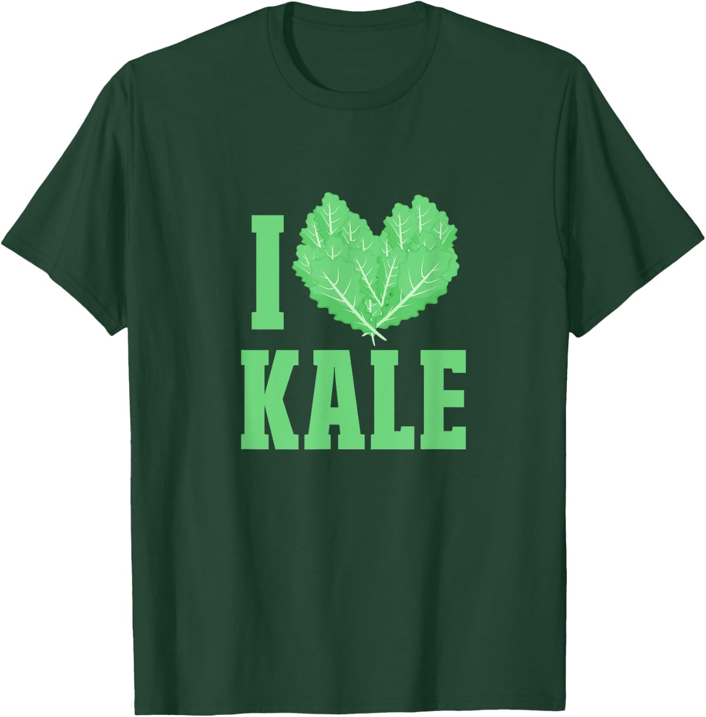 I Love Kale Vegan Vegetarian T-Shirt - T-Shirt | Forest