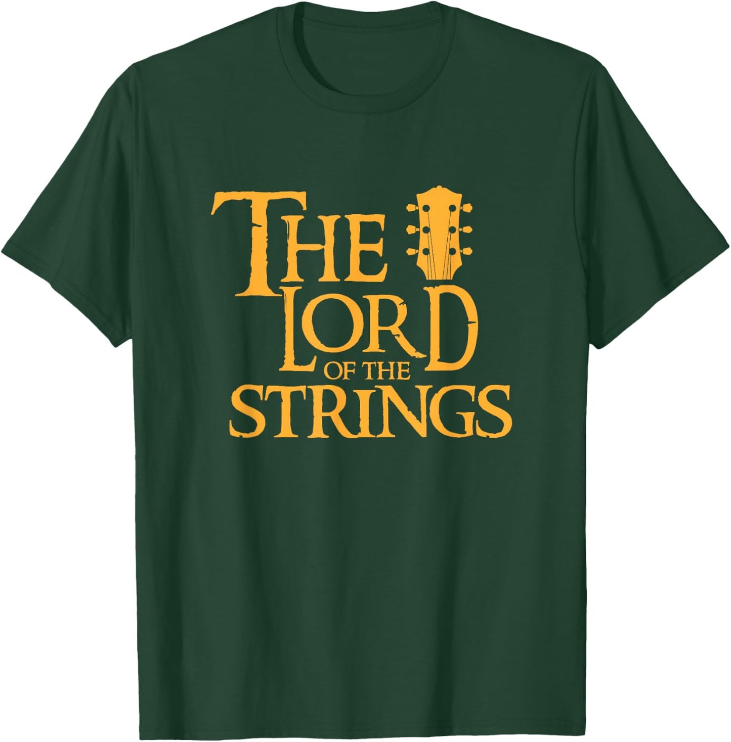 Guitar Musical Instrument & Gifts The Lord Of The Strings Funny Guitar Bassist -Adults & Kids Black Short Sleeve Small T-Shirt - T-Shirt | Forest