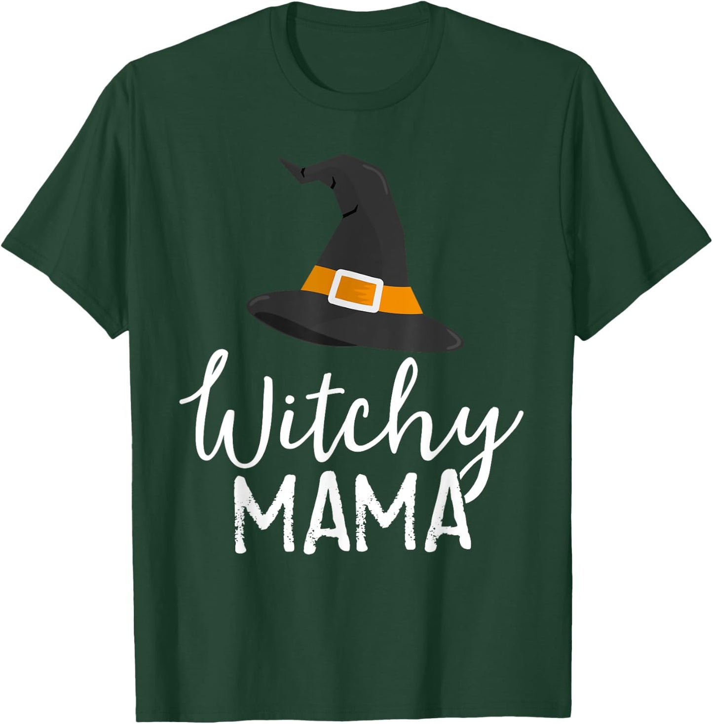 Witchy Mama Halloween Witch Outfit Costume Mom Mother T-Shirt - T-Shirt | Forest