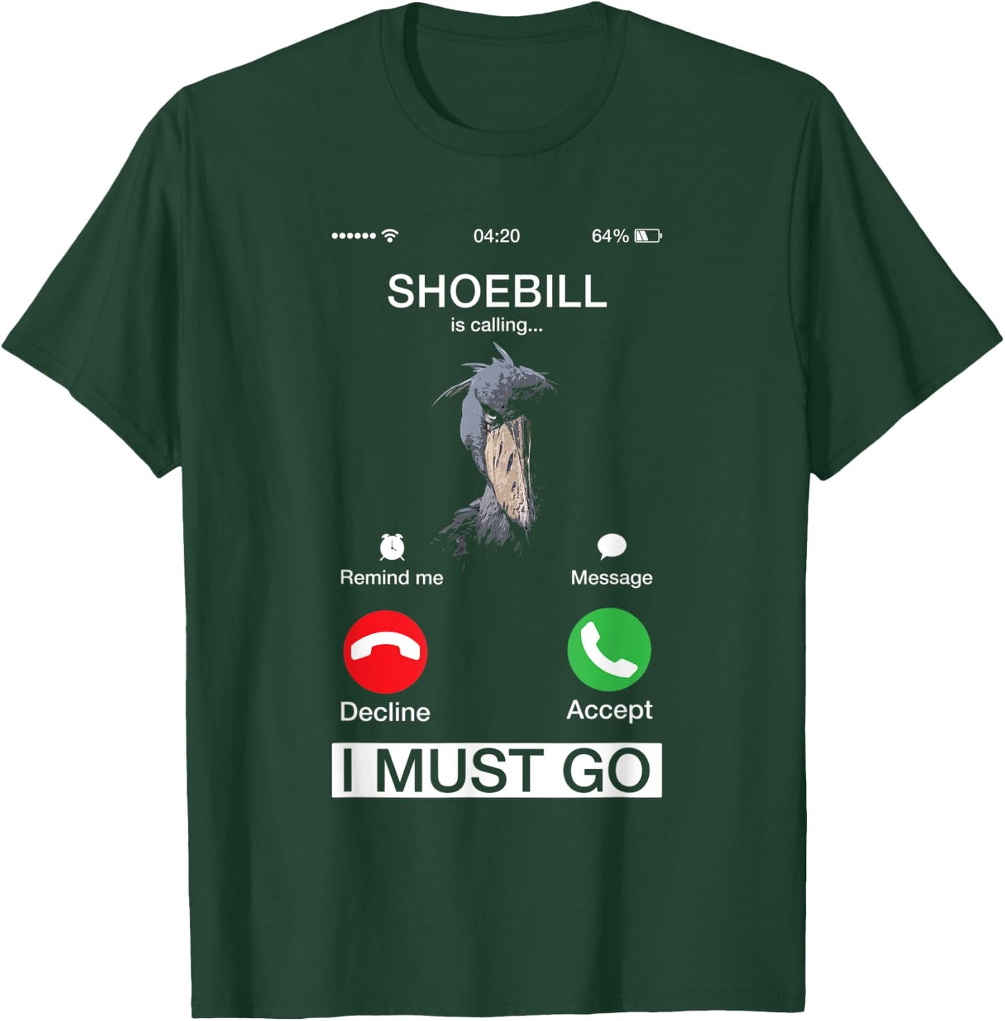 Shoebill Is Calling Wildlife Animal Lover Large African Bird T-Shirt - T-Shirt | Forest