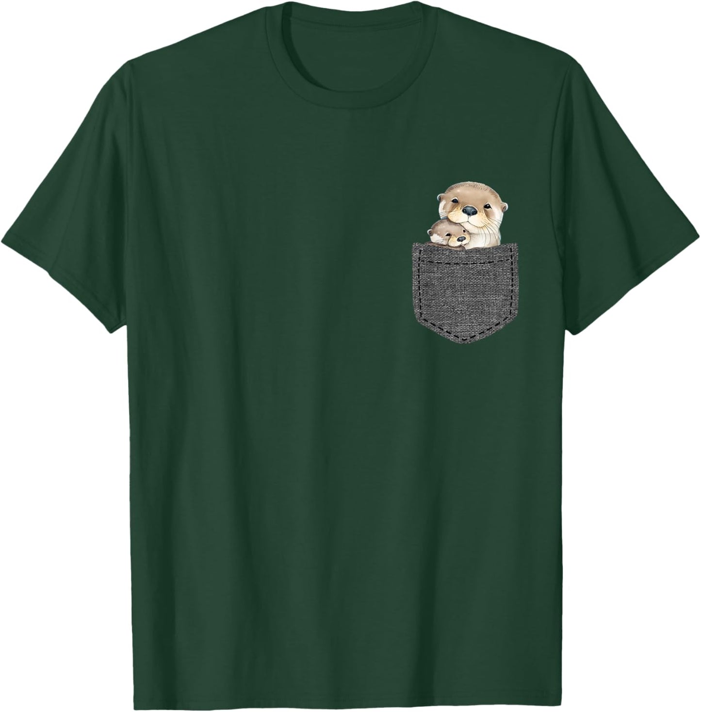 Otter in Brusttasche Otter Baby T-Shirt - T-Shirt | Forest