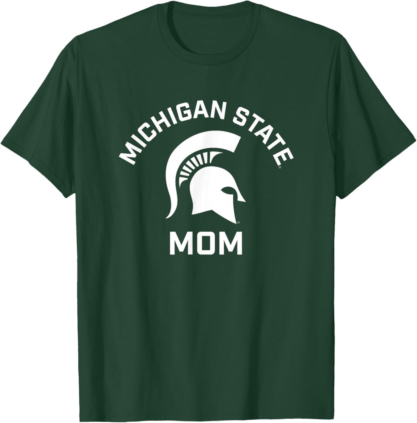 Michigan State MSU Spartans Arched Mom T-Shirt - T-Shirt | Forest