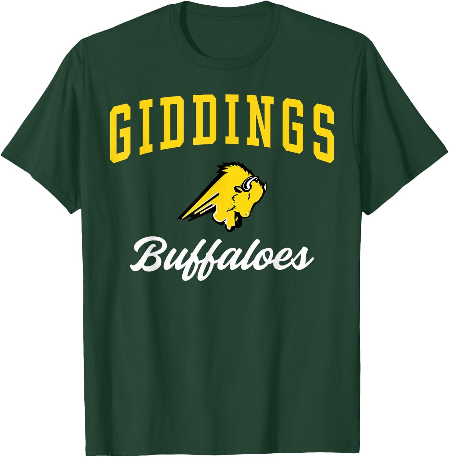 Giddings High School Buffaloes C3 T-Shirt - T-Shirt | Forest