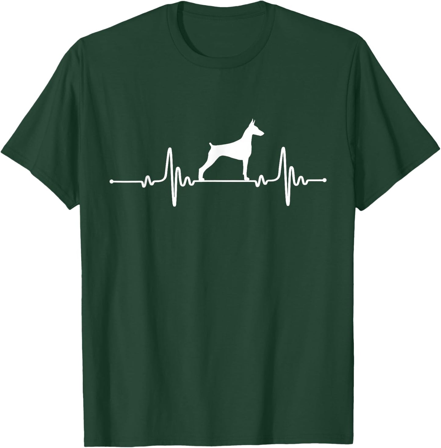 Doberman Pinscher Heartbeat Dog Lover T-Shirt - T-Shirt | Forest
