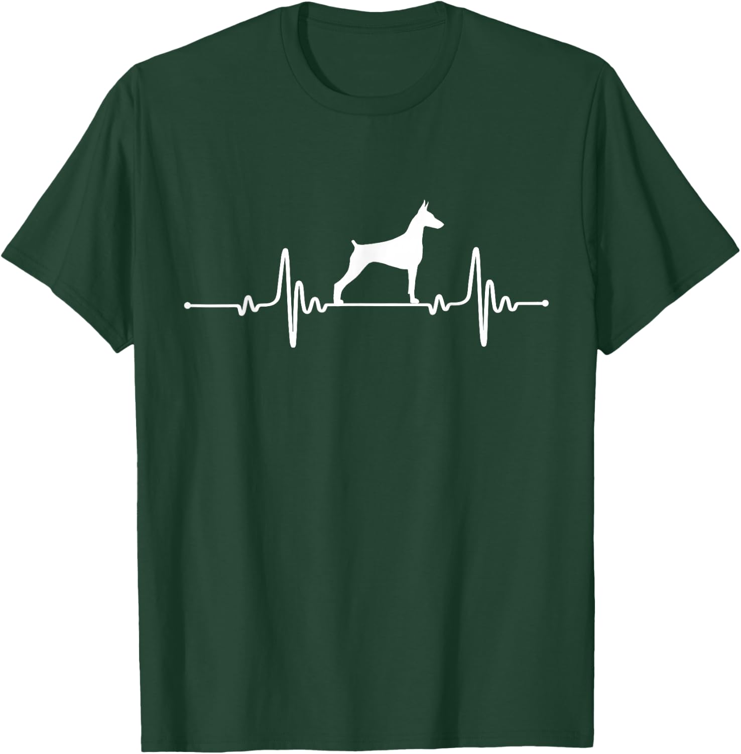 Doberman Pinscher Heartbeat Dog Lover T-Shirt - T-Shirt | Forest